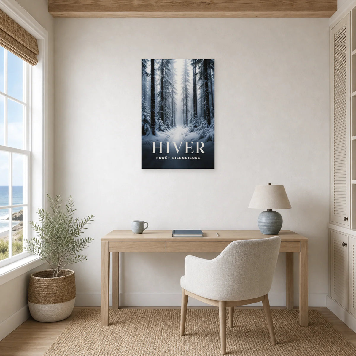 Affiche Hiver – Forêt Silencieuse dans un bureau - Art Virtuoso