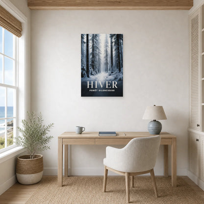 Affiche Hiver – Forêt Silencieuse dans un bureau - Art Virtuoso
