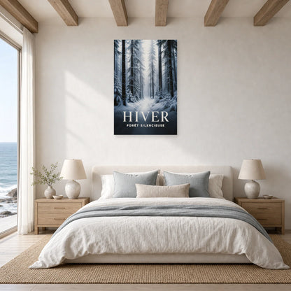 Affiche Hiver – Forêt Silencieuse dans une chambre - Art Virtuoso