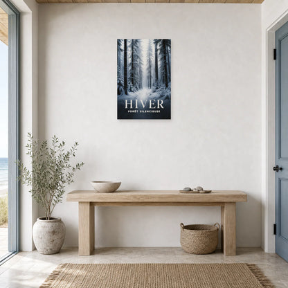 Affiche Hiver – Forêt Silencieuse dans une entrée ou un couloir - Art Virtuoso