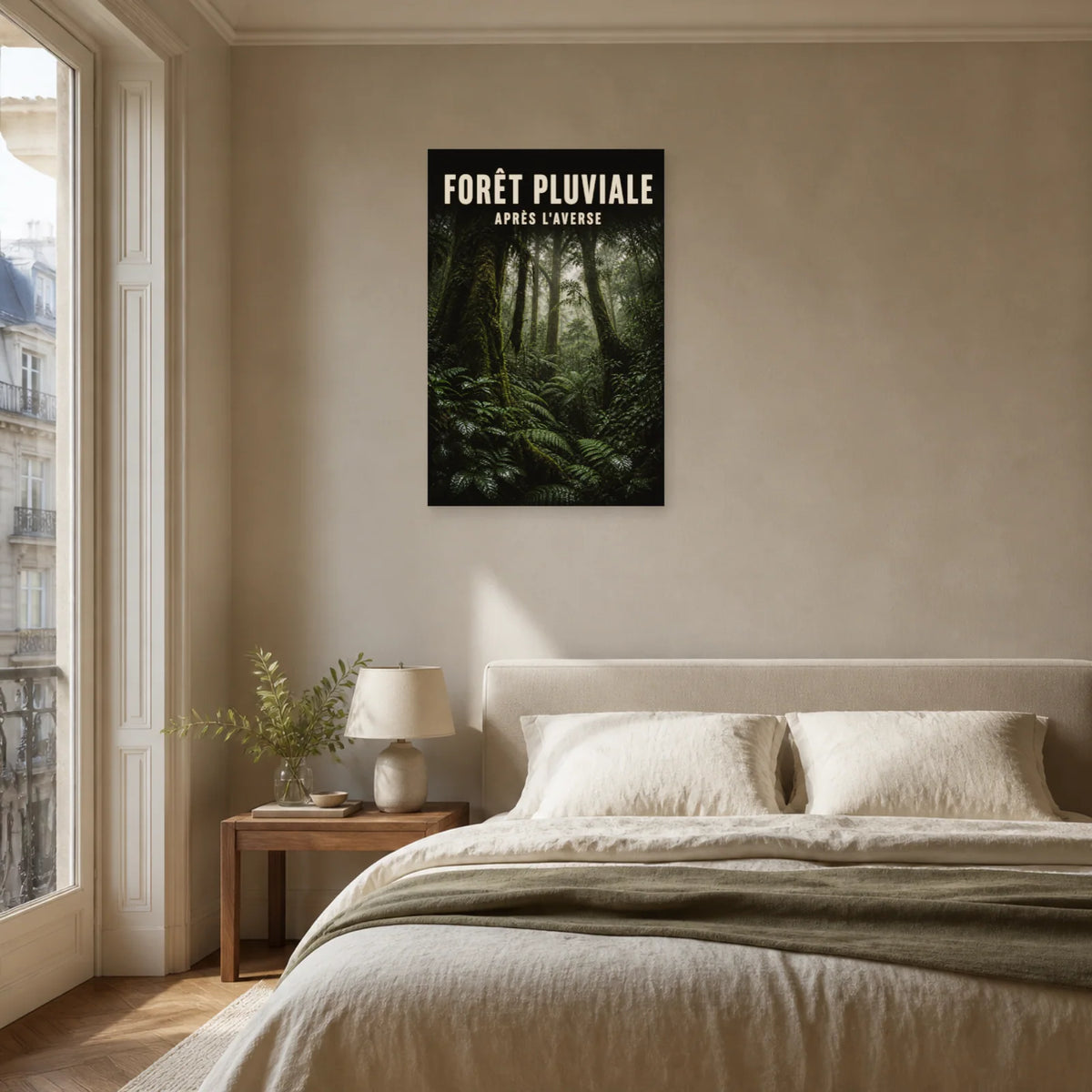 Affiche Forêt pluviale – Après l’averse dans une chambre - Art Virtuoso