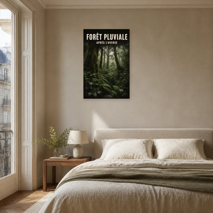 Affiche Forêt pluviale – Après l’averse dans une chambre - Art Virtuoso
