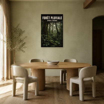 Affiche Forêt pluviale – Après l’averse dans une salle à manger - Art Virtuoso