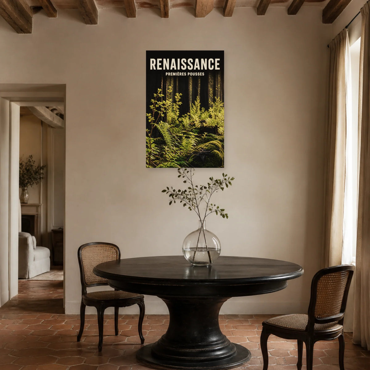 Affiche Renaissance – Premières pousses dans une salle à manger - Art Virtuoso