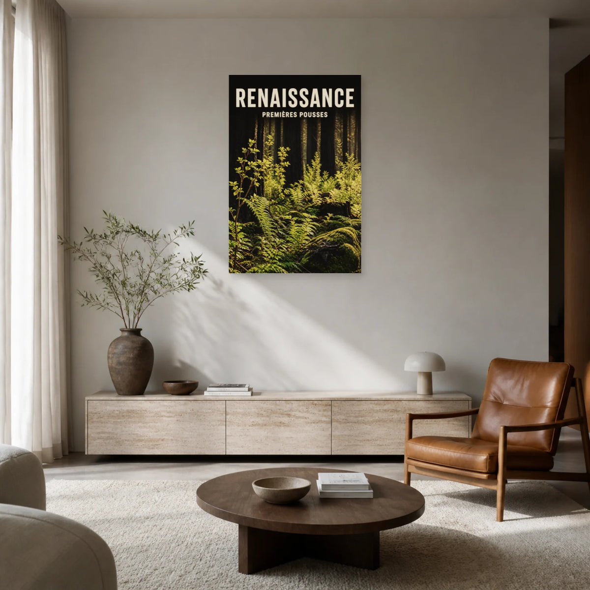 Affiche Renaissance – Premières pousses dans un salon - Art Virtuoso