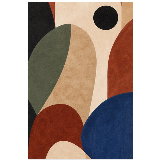 Arcs terracotta et forme sauge, affiche 30 × 45 cm