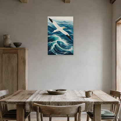 Affiche Fou de Bassan au-dessus de l’océan dans une salle à manger - Art Virtuoso
