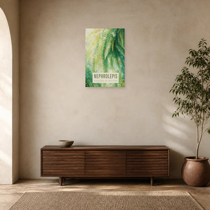 Affiche Nephrolepis – Fougère de Boston dans une entrée ou un couloir - Art Virtuoso
