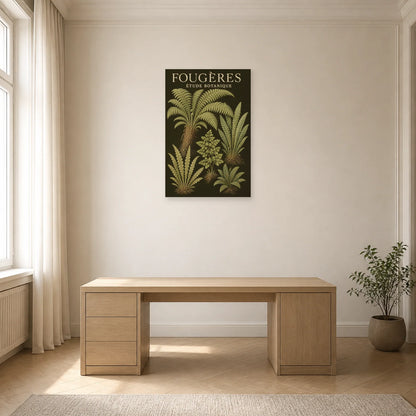 Affiche Fougères – Étude Botanique dans un bureau - Art Virtuoso