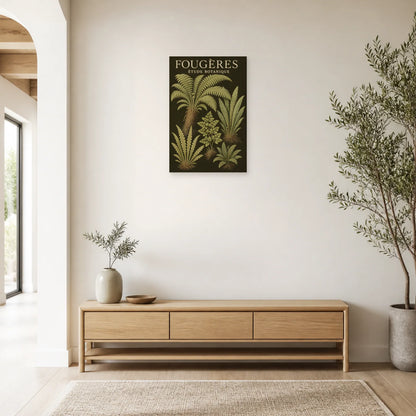 Affiche Fougères – Étude Botanique dans une entrée ou un couloir - Art Virtuoso