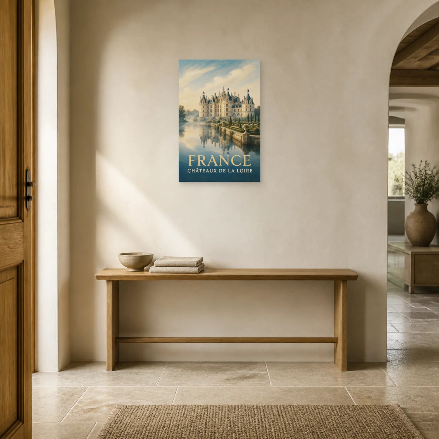 Affiche France – Châteaux de la Loire dans une entrée ou un couloir - Art Virtuoso