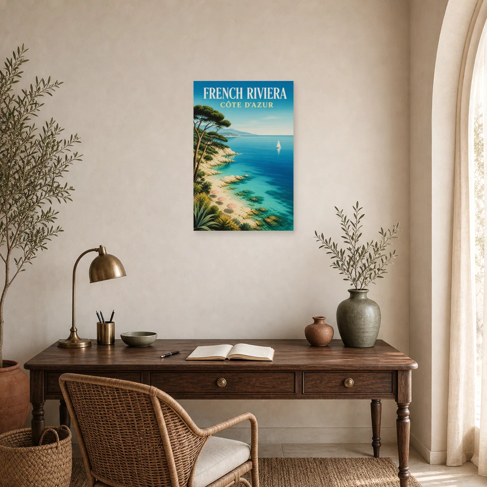 Affiche French Riviera – Côte d’Azur dans un bureau - Art Virtuoso