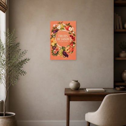 Affiche Fruits de Saison – Au Fil de l’Année dans un bureau - Art Virtuoso