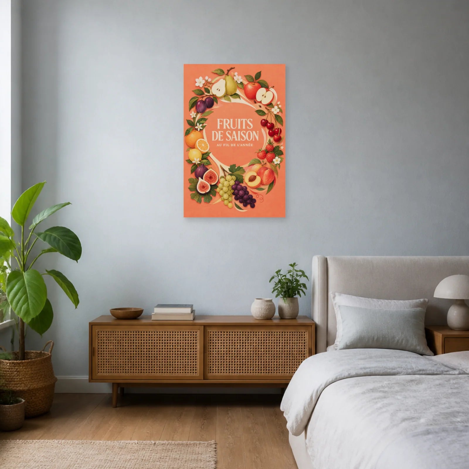 Affiche Fruits de Saison – Au Fil de l’Année dans une chambre - Art Virtuoso