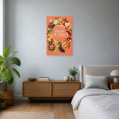 Affiche Fruits de Saison – Au Fil de l’Année dans une chambre - Art Virtuoso