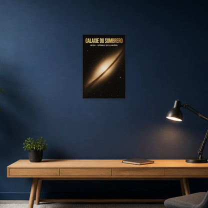 Affiche Galaxie du Sombrero – M104 dans un bureau - Art Virtuoso