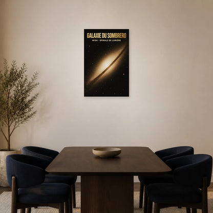 Affiche Galaxie du Sombrero – M104 dans une salle à manger - Art Virtuoso