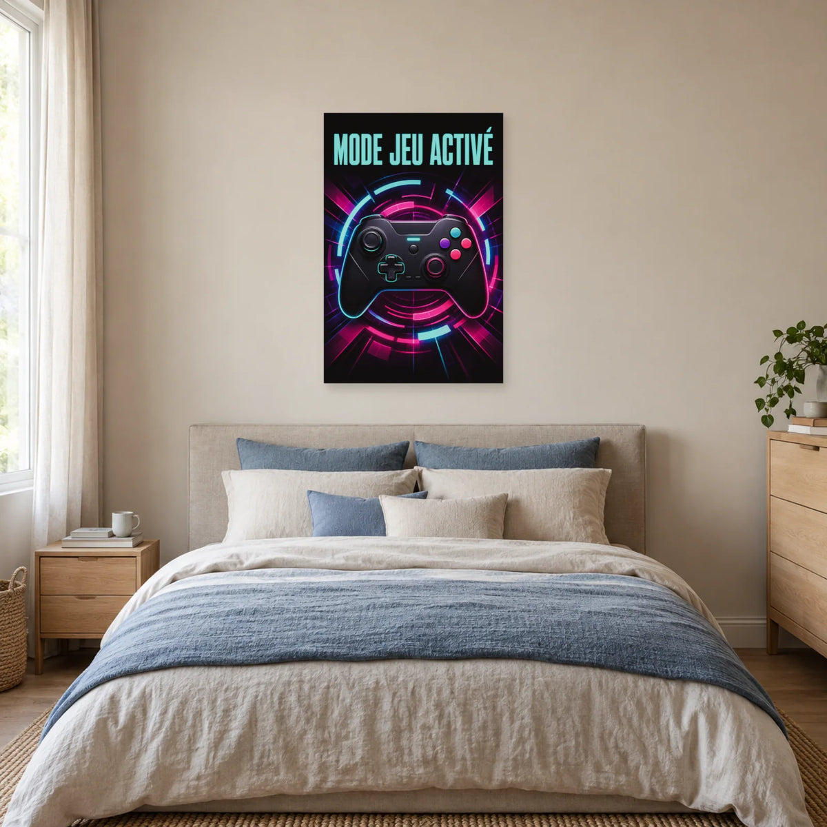 Affiche Gaming – Mode jeu activé dans une chambre - Art Virtuoso