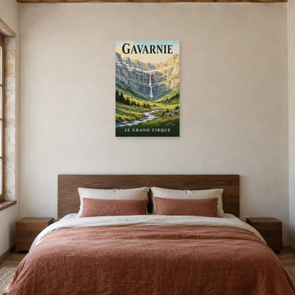 Affiche Gavarnie - Cirque et cascade dans une chambre - Art Virtuoso