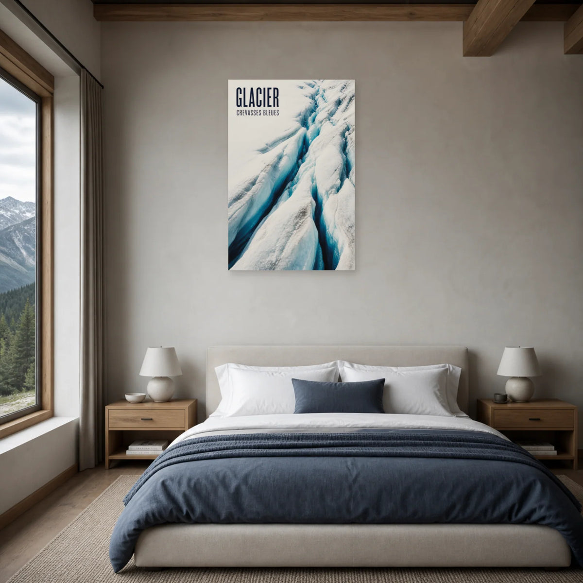 Affiche Glacier – Crevasses bleues dans une chambre - Art Virtuoso