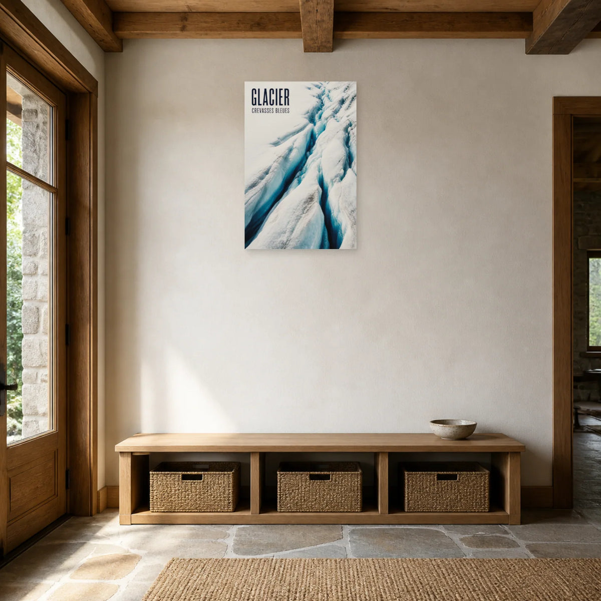 Affiche Glacier – Crevasses bleues dans une entrée ou un couloir - Art Virtuoso