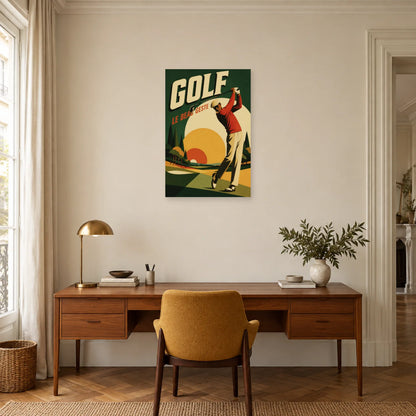 Affiche Golf – Le Beau Geste dans un bureau - Art Virtuoso