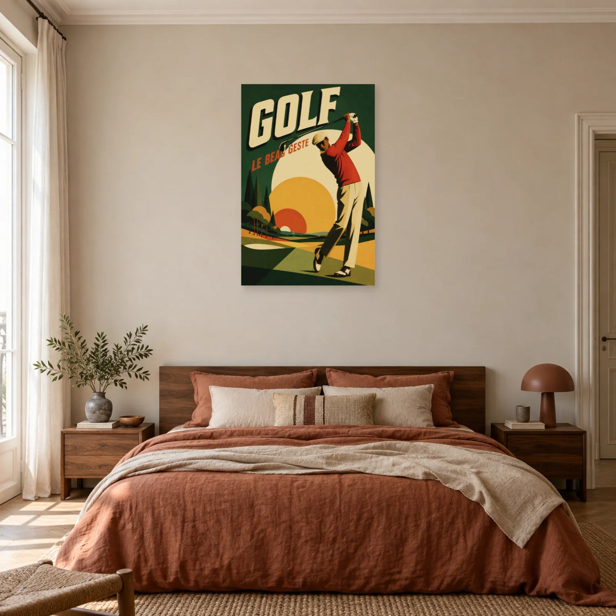 Affiche Golf – Le Beau Geste dans une chambre - Art Virtuoso