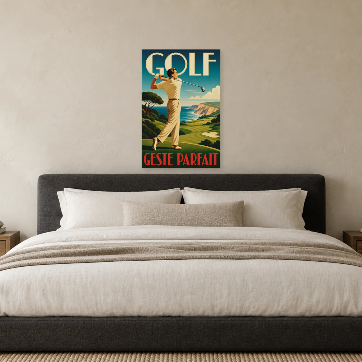 Affiche Golf – Geste parfait dans une chambre - Art Virtuoso