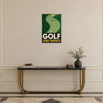 Affiche Golf – Ligne parfaite dans une entrée ou un couloir - Art Virtuoso