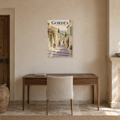 Affiche Gordes Calade à l'ombre dans un bureau - Art Virtuoso