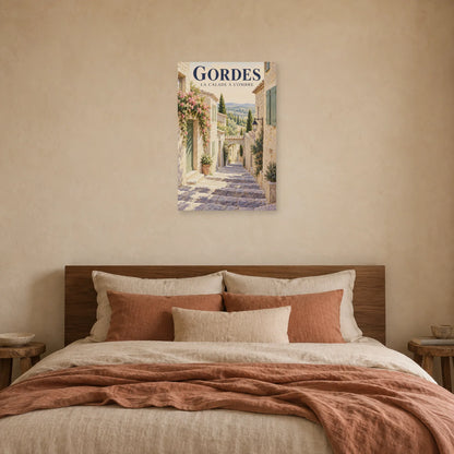 Affiche Gordes Calade à l'ombre dans une chambre - Art Virtuoso