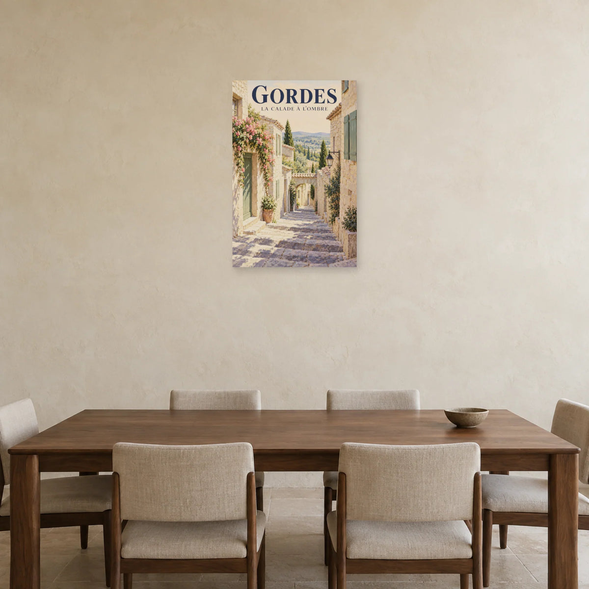 Affiche Gordes Calade à l'ombre dans une salle à manger - Art Virtuoso