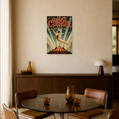Affiche Le Grand Cirque – Spectacle Ce Soir dans une salle à manger - Art Virtuoso