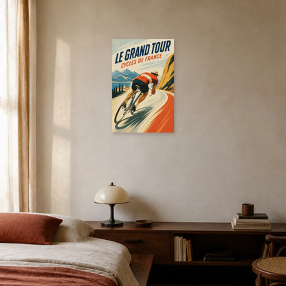 Affiche Le Grand Tour – Cycles de France dans une chambre - Art Virtuoso