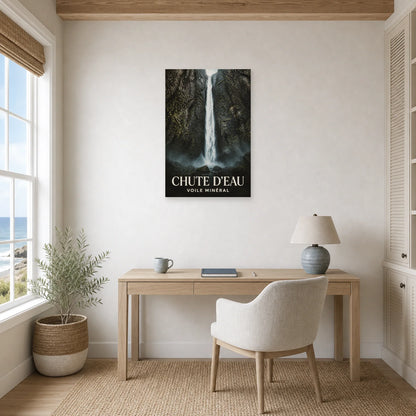 Affiche Chute d'Eau – Voile Minéral dans un bureau - Art Virtuoso