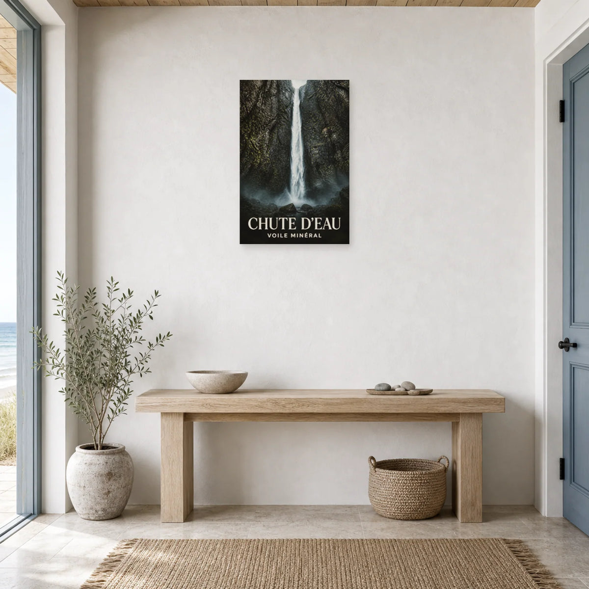 Affiche Chute d'Eau – Voile Minéral dans une entrée ou un couloir - Art Virtuoso