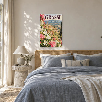 Affiche Grasse - La ville des parfums dans une chambre - Art Virtuoso