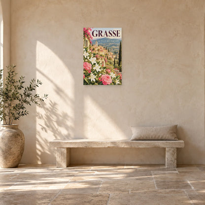 Affiche Grasse - La ville des parfums dans une entrée ou un couloir - Art Virtuoso