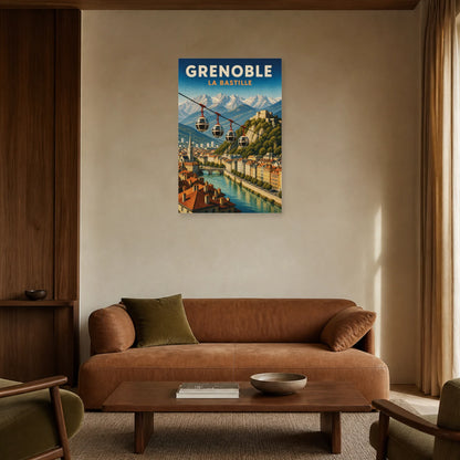 Affiche Grenoble – La Bastille dans un salon - Art Virtuoso