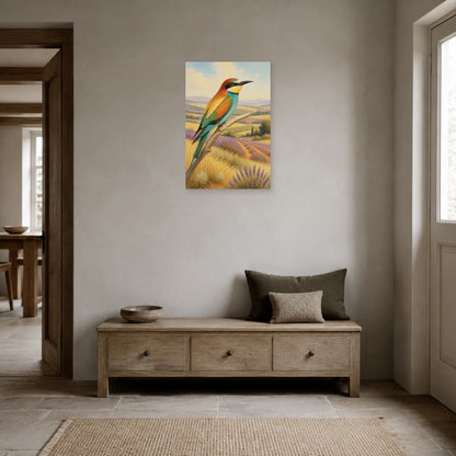 Affiche Guêpier d’Europe en Provence dans une entrée ou un couloir - Art Virtuoso