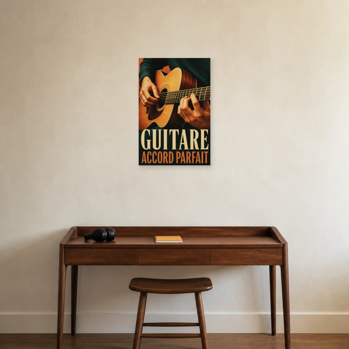 Affiche Guitare – Accord parfait dans un bureau - Art Virtuoso