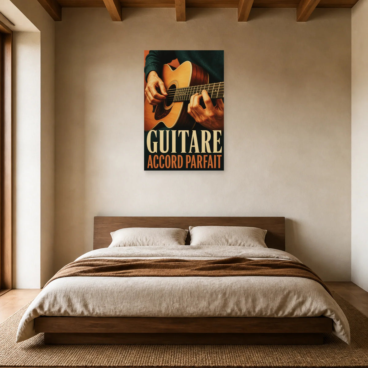 Affiche Guitare – Accord parfait dans une chambre - Art Virtuoso