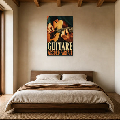 Affiche Guitare – Accord parfait dans une chambre - Art Virtuoso