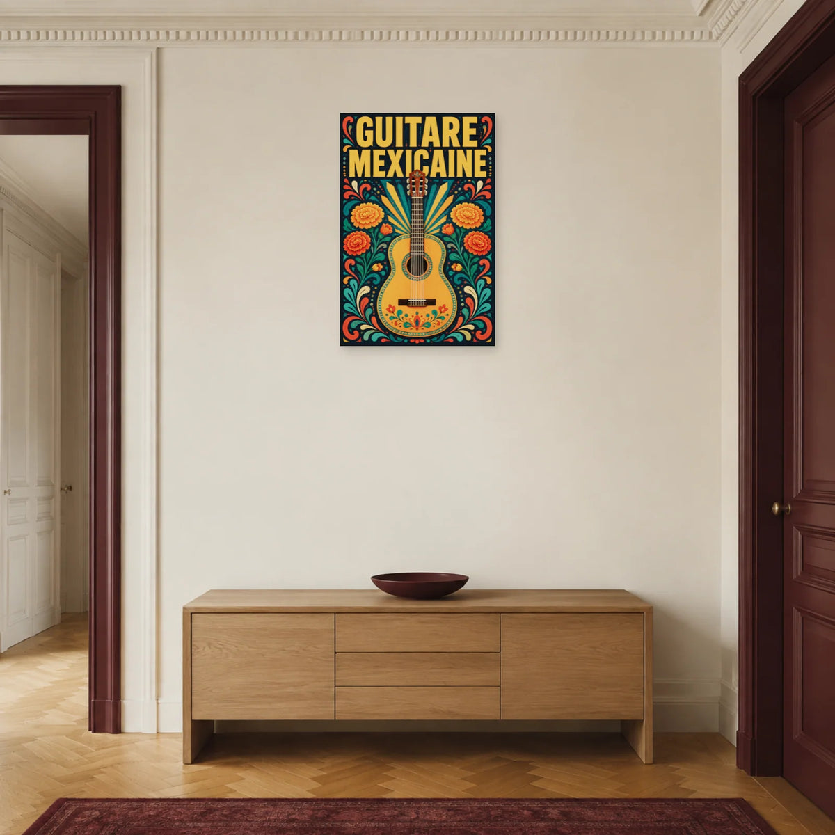 Affiche Guitare mexicaine dans une entrée ou un couloir - Art Virtuoso
