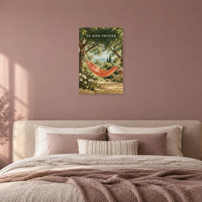 Affiche Hamac - Ne rien presser dans une chambre - Art Virtuoso