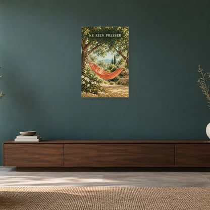 Affiche Hamac - Ne rien presser dans un salon - Art Virtuoso