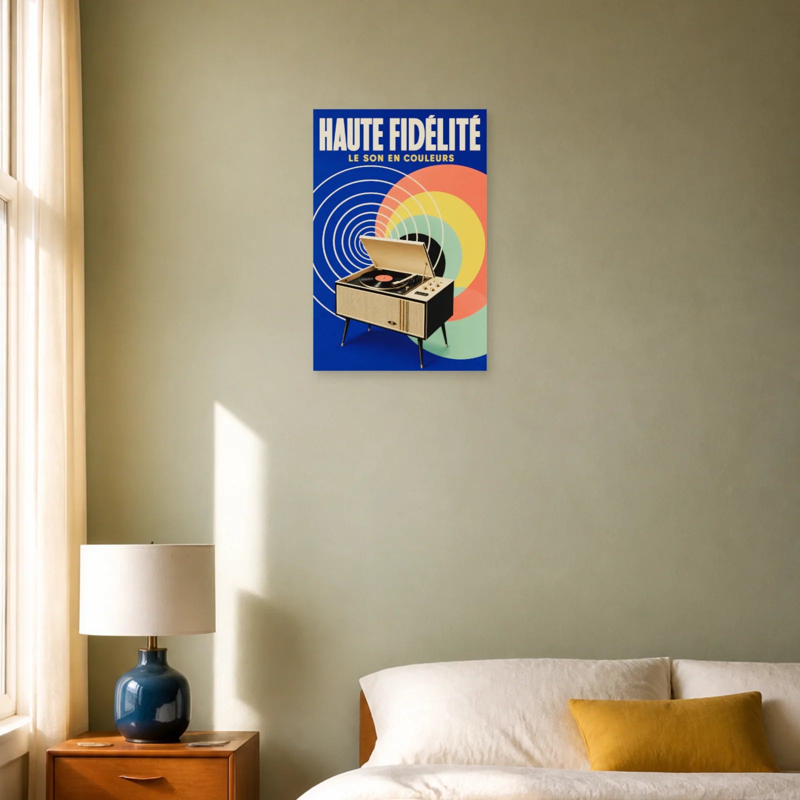 Affiche Haute Fidélité – Le Son en Couleurs dans une chambre - Art Virtuoso