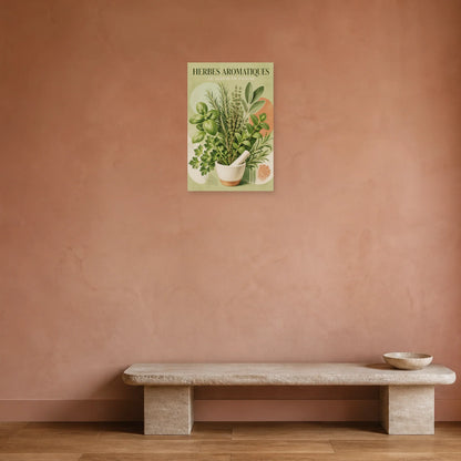 Affiche Herbes Aromatiques – Le Jardin en Cuisine dans une entrée ou un couloir - Art Virtuoso