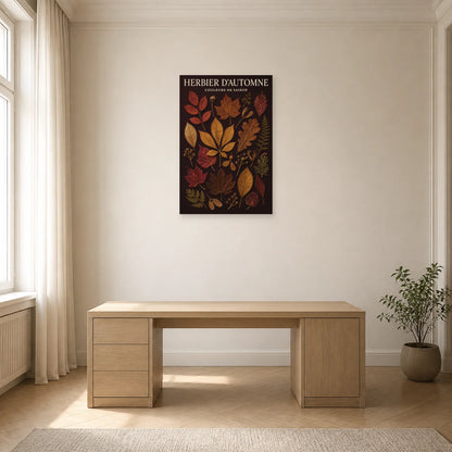 Affiche Herbier d'Automne – Couleurs de Saison dans un bureau - Art Virtuoso