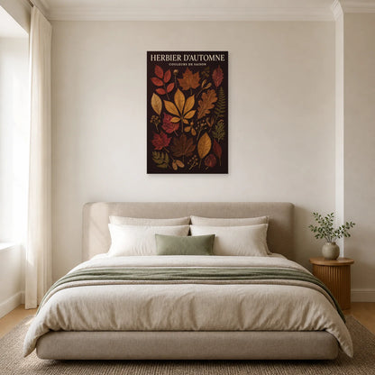 Affiche Herbier d'Automne – Couleurs de Saison dans une chambre - Art Virtuoso